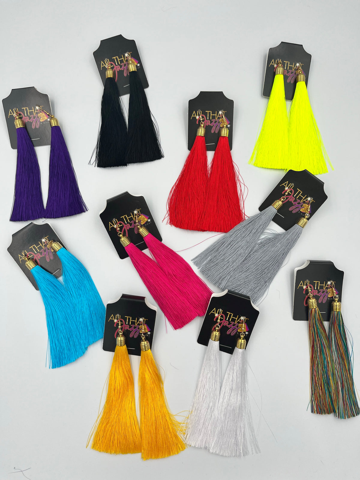 Multi Colored Tassel Earrings