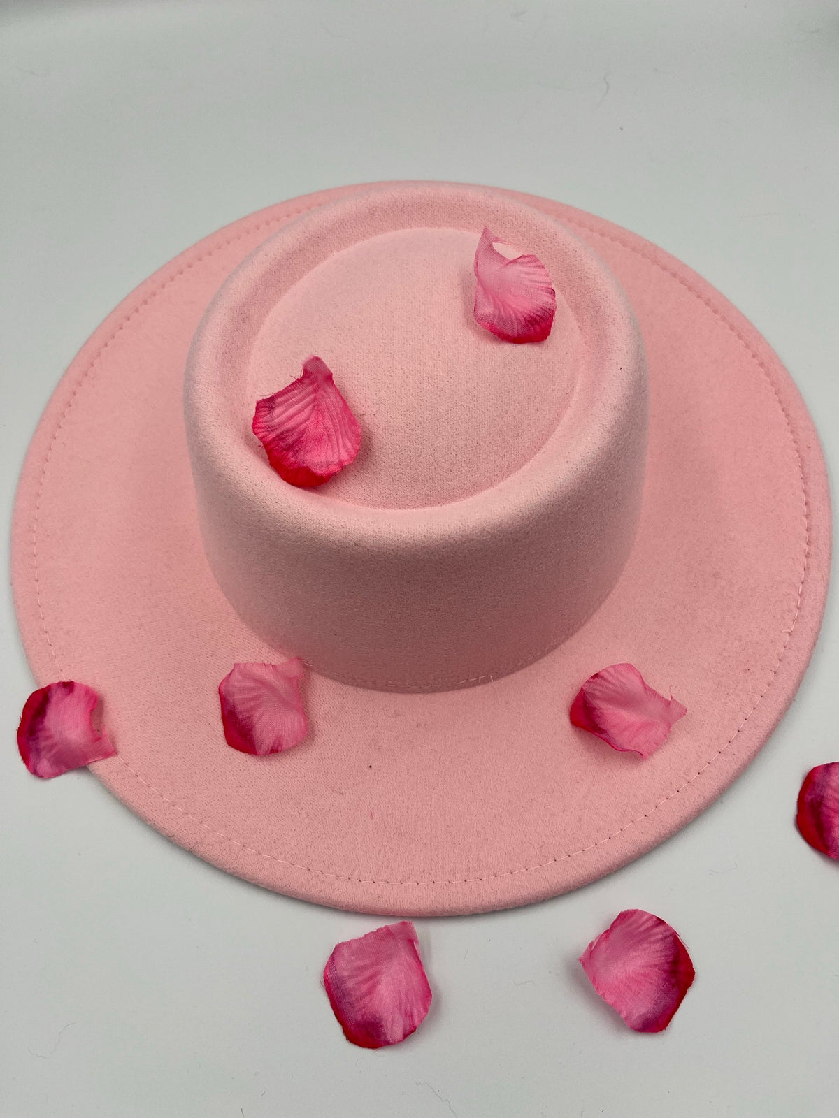 Soft Pink Flat Top Fedora