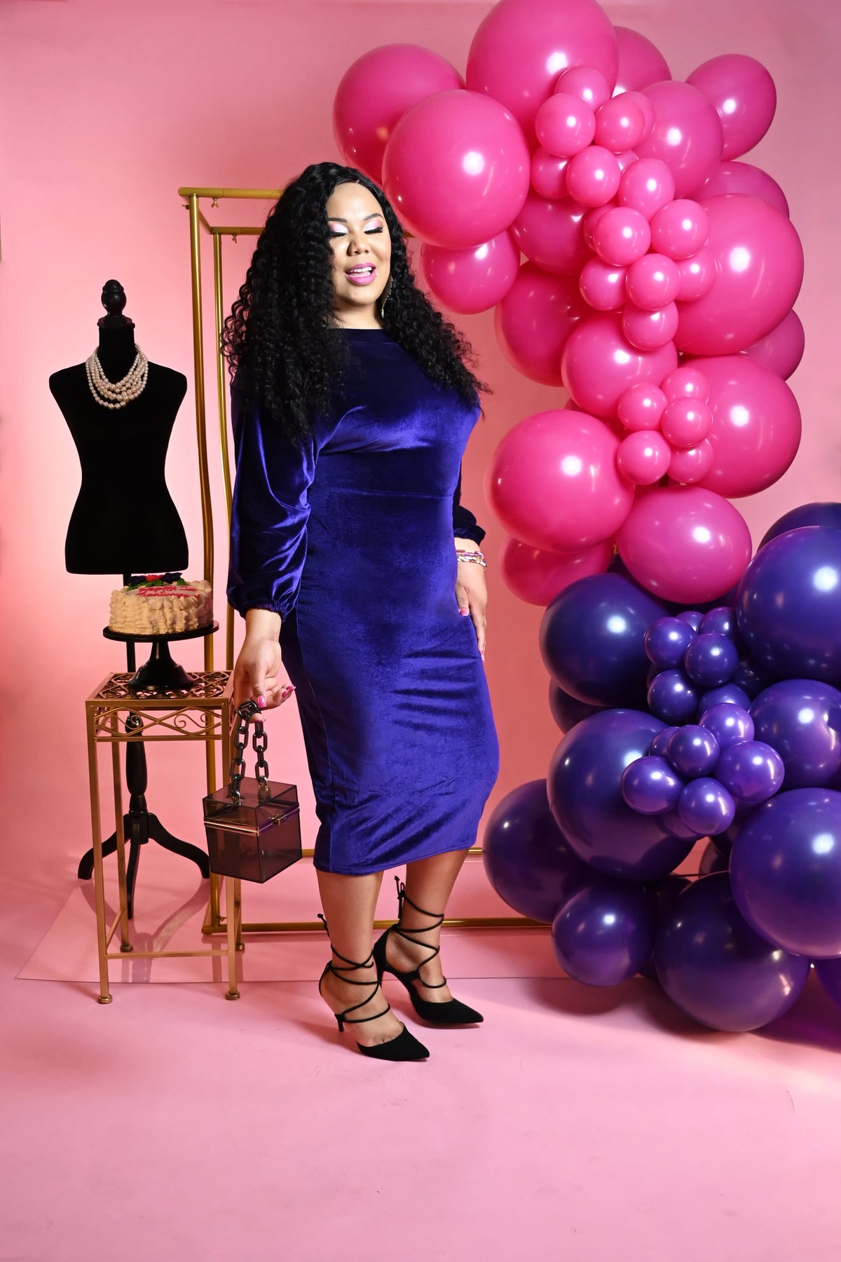 Velvet Bodycon Midi Dress